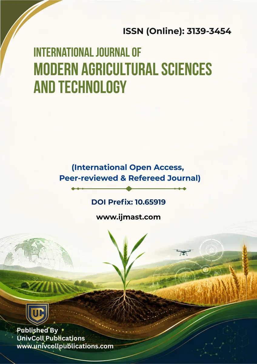 International Journal of Modern Agricultural Sciences and Technology journal cover